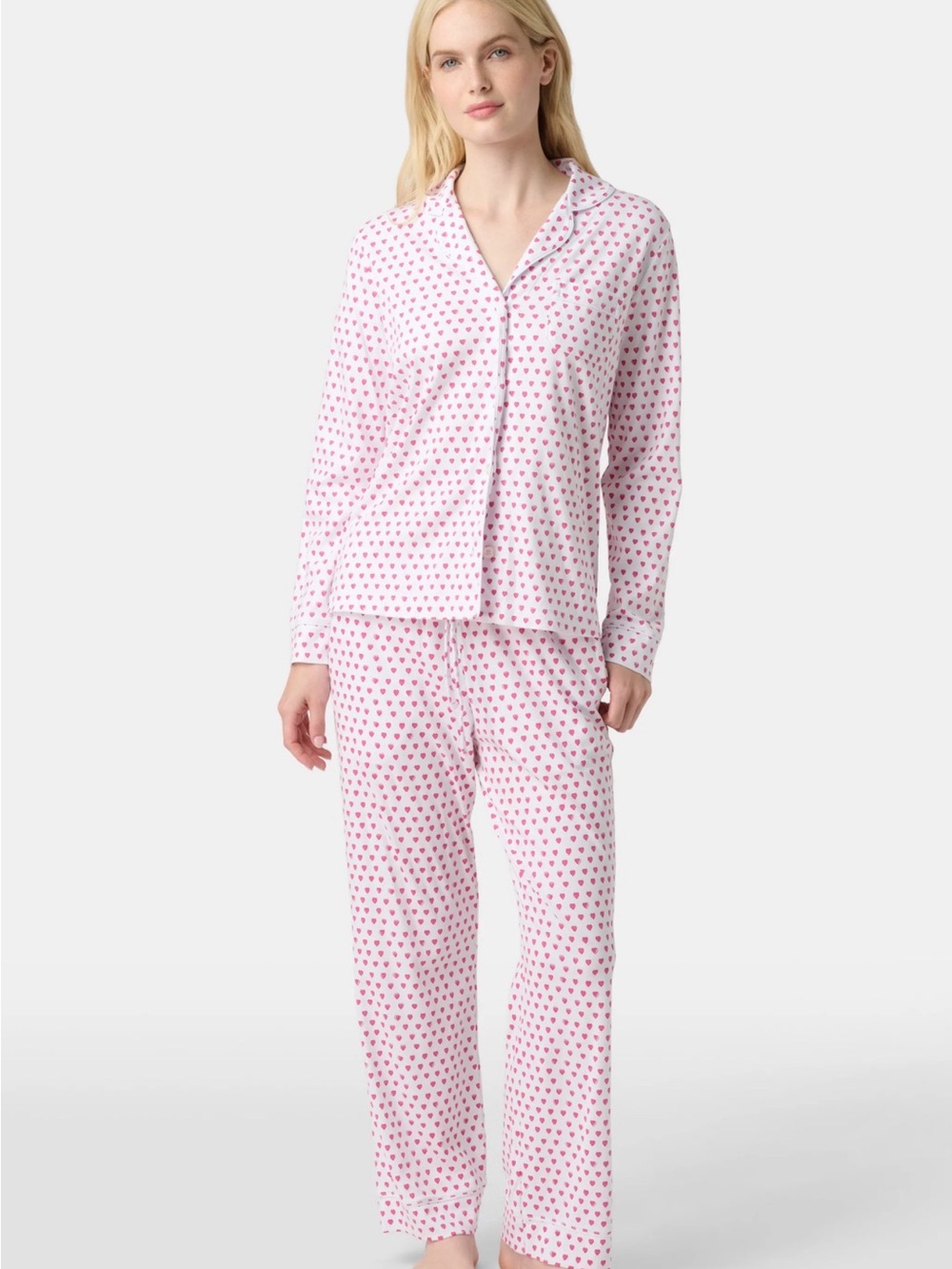 Roller Rabbit Pink Heart-Print Pajama Set